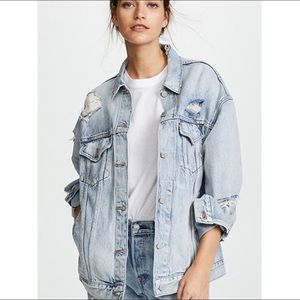 Levis Baggy trucker distressed jacket Medium